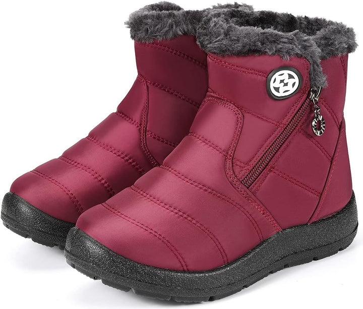 Gaatpot Kinder Winterschuhe Jungen Mädchen Winterstiefel Schneestiefel Wasserdicht Warm gefütterte S
