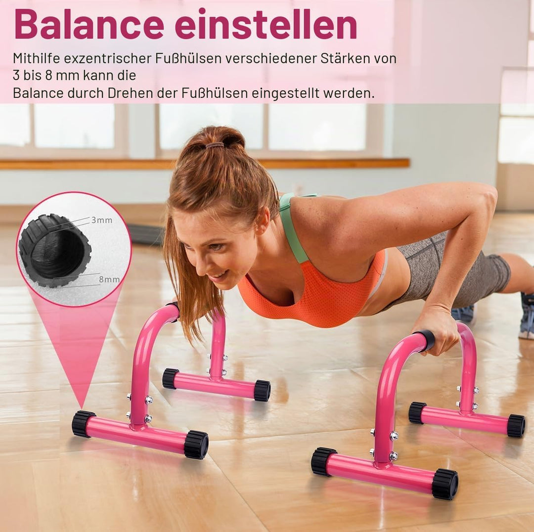 AmazeFan Parallettes, Handstand Barrenm, Grosser Push Up Bar &amp; &amp; Dip Barren, Rutschfeste Liegestützg