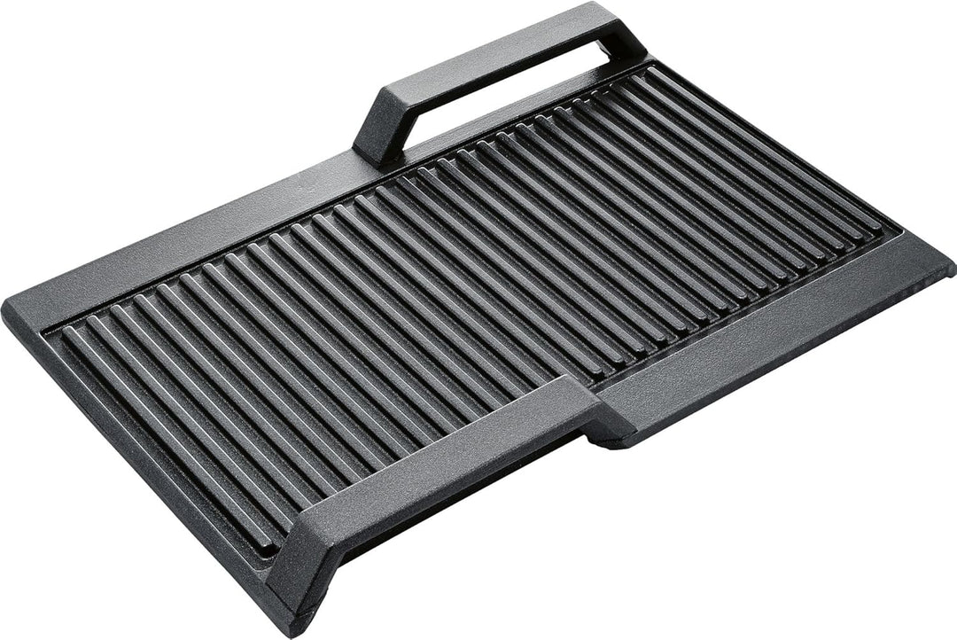 Bosch HEZ390522 Zubehör für Kochfelder, Grillplatte, ideal für das Braten von Steak und Gemüse wie a