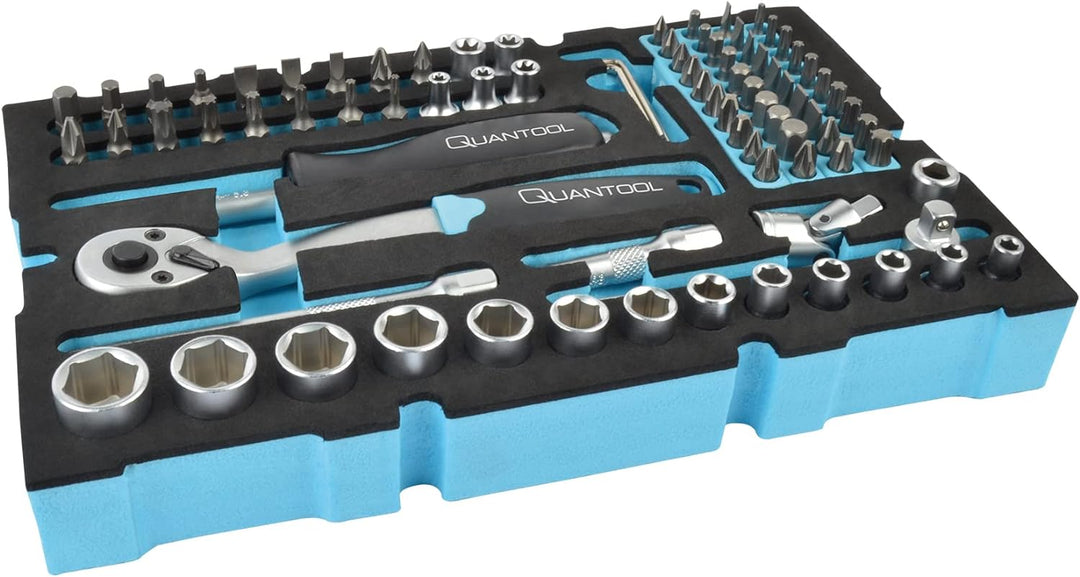 Quantool Q25002 Steckschlüsselsatz, 85-teilig
