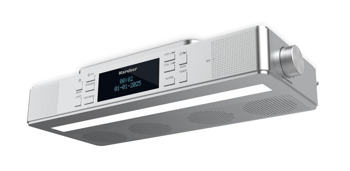 Karcher RA 2038D-S - Küchenradio mit UKW/DAB+ Radio, Unterbauradio mit Bluetooth & Leuchte, Digitalr