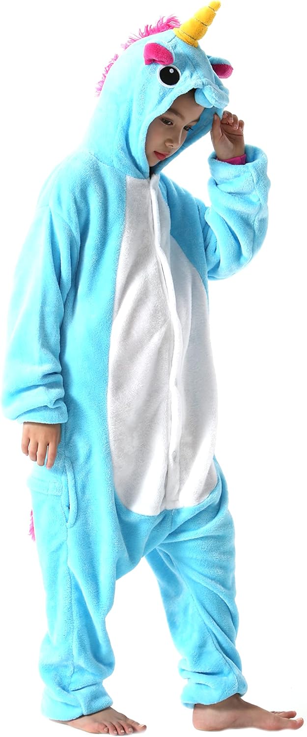 DarkCom Tier Kostüm Onesie Kinder Weihnachten FaschingsKostüm Cosplay Anime Schlafanzu Nachtwäsche X