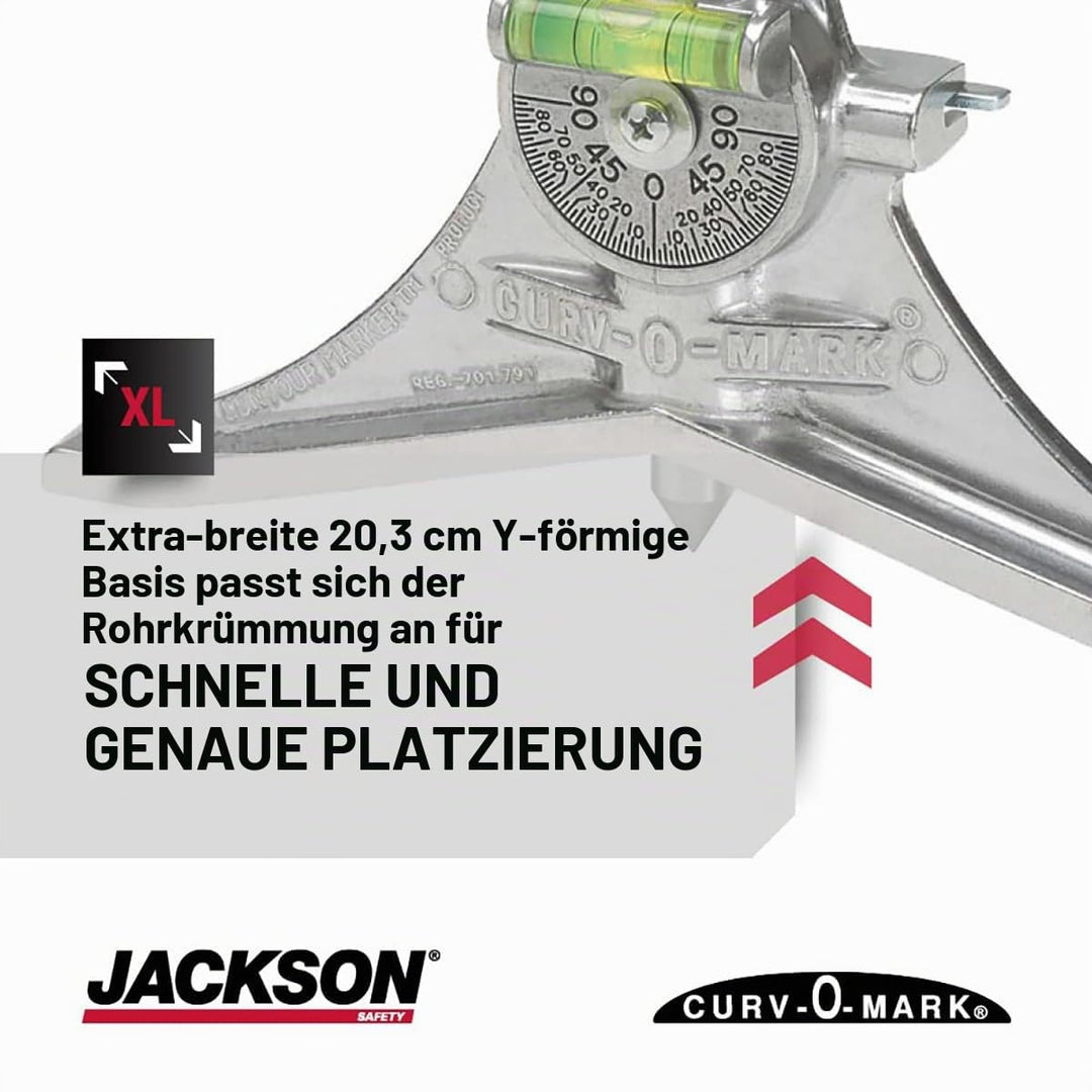 Jackson Safety J1880 Konturrohr-Zentrierkopf, Curv-O-Mark Schweiss- und Rohrleitungs-Layout-Werkzeug