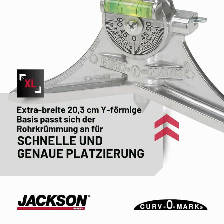 Jackson Safety J1880 Konturrohr-Zentrierkopf, Curv-O-Mark Schweiss- und Rohrleitungs-Layout-Werkzeug