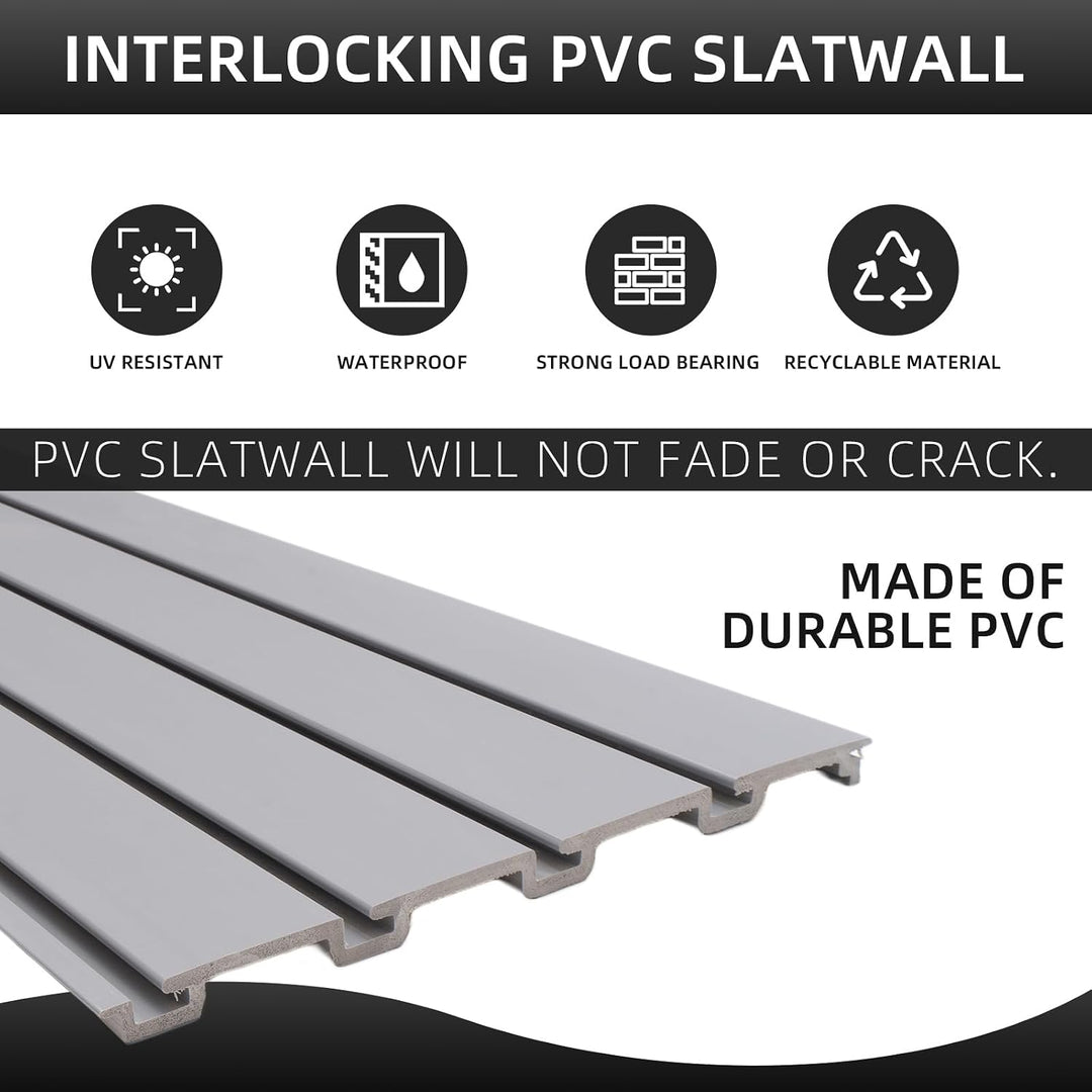 FRAYSCENT Lamellenwandverkleidung Garage Wand Organizer, Slatwall Paneele Garage Werkzeug Organizer