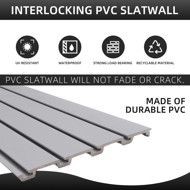 FRAYSCENT Lamellenwandverkleidung Garage Wand Organizer, Slatwall Paneele Garage Werkzeug Organizer