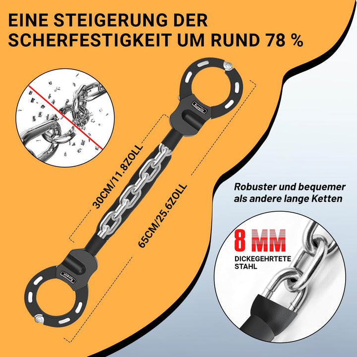 Schloss für E Scooter,Handschellenschloss,Schloss für E Scooter Roller mit Schlüssel,Silikonschutz G