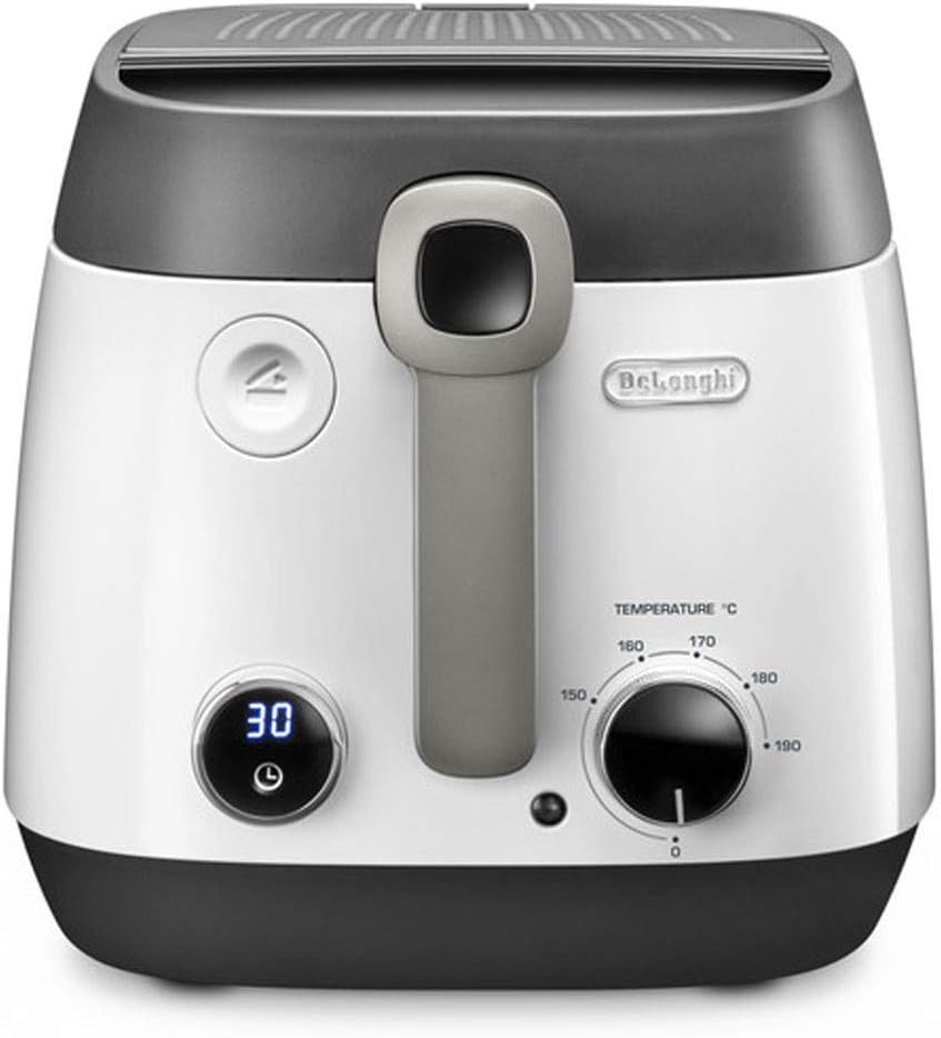 De'Longhi Fritteuse FS6067, Einstellbarer Thermostat, Timer Funktion, Fassungsvermögen 2,4l, 1800W,