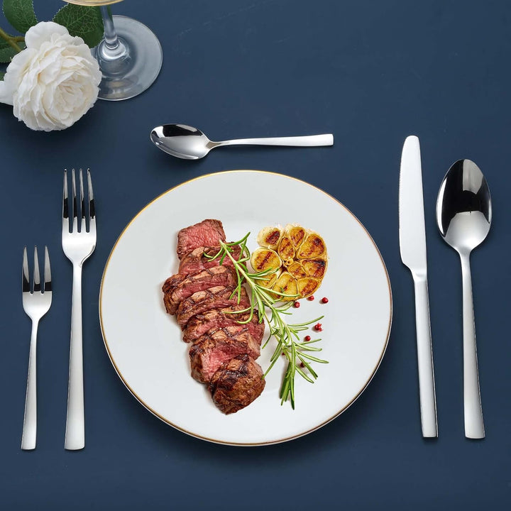 Besteck Set 12 personen, Hunnycook 60-teilig Edelstahl Essbesteck mit Gabel Löffel Messer, Besteckse