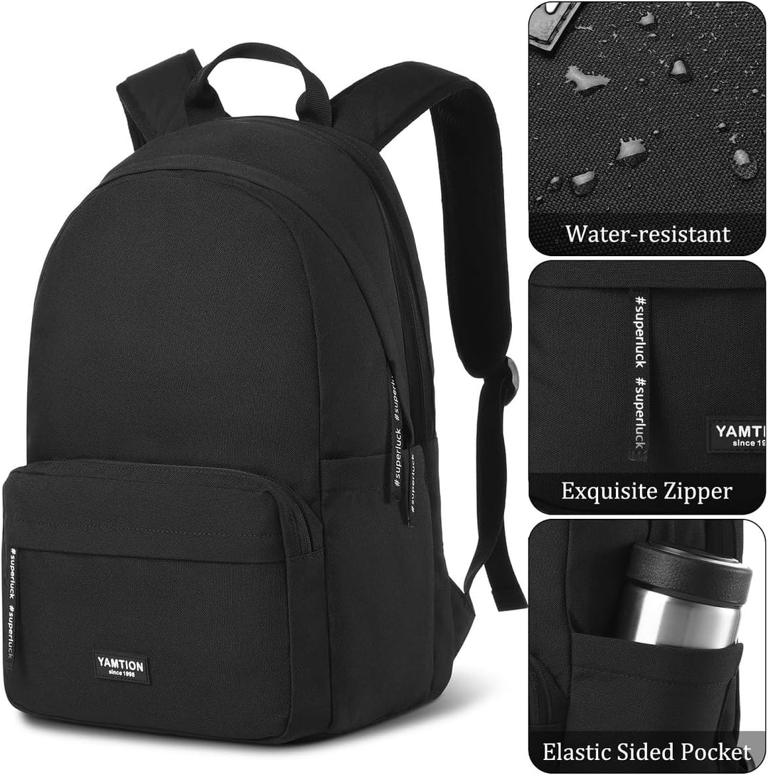 YAMTION Schulrucksack Mädchen Teenager Damen,Schultasche Jungen Tagesrucksack Herren mit 15.6 Zoll L