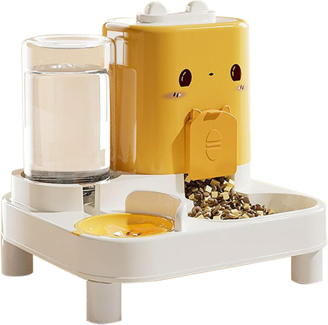 Katzenfutterautomat | 2 In 1 Automatischer Futterautomat Für Haustiere | Abnehmbarer Wasserspender F