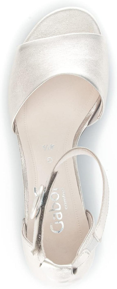 Gabor Damen Riemchensandalen, Frauen Sandalen,Moderate Mehrweite (G) 36 EU Beige Puder, 36 EU Beige