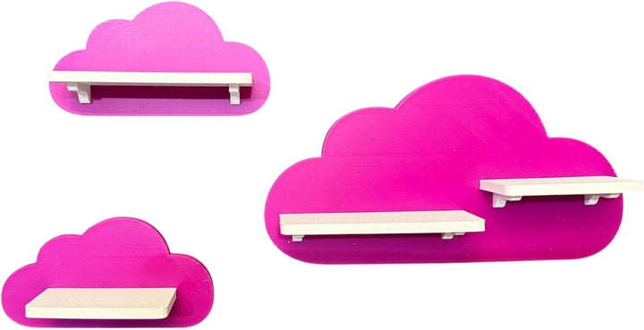 PsGreen 3er Wolken-Set Kompatibel/Passend für die Toniebox Toniefiguren (Violett), Violett