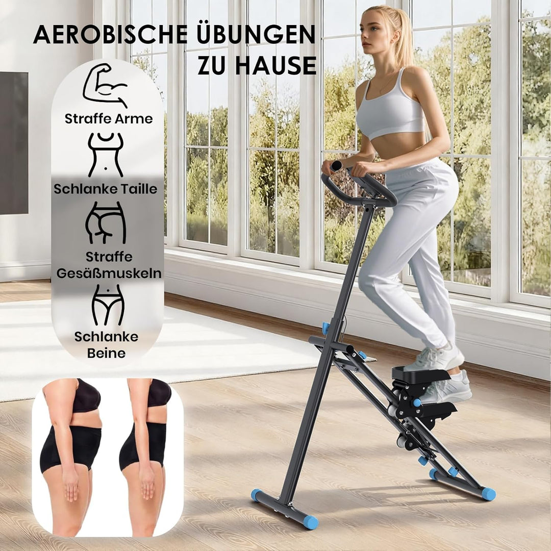 Mdeam Stair Stepper für Zuhause, Vertikaler Stepper mit Erweitertem Schrittbereich, Klappbarer Trepp