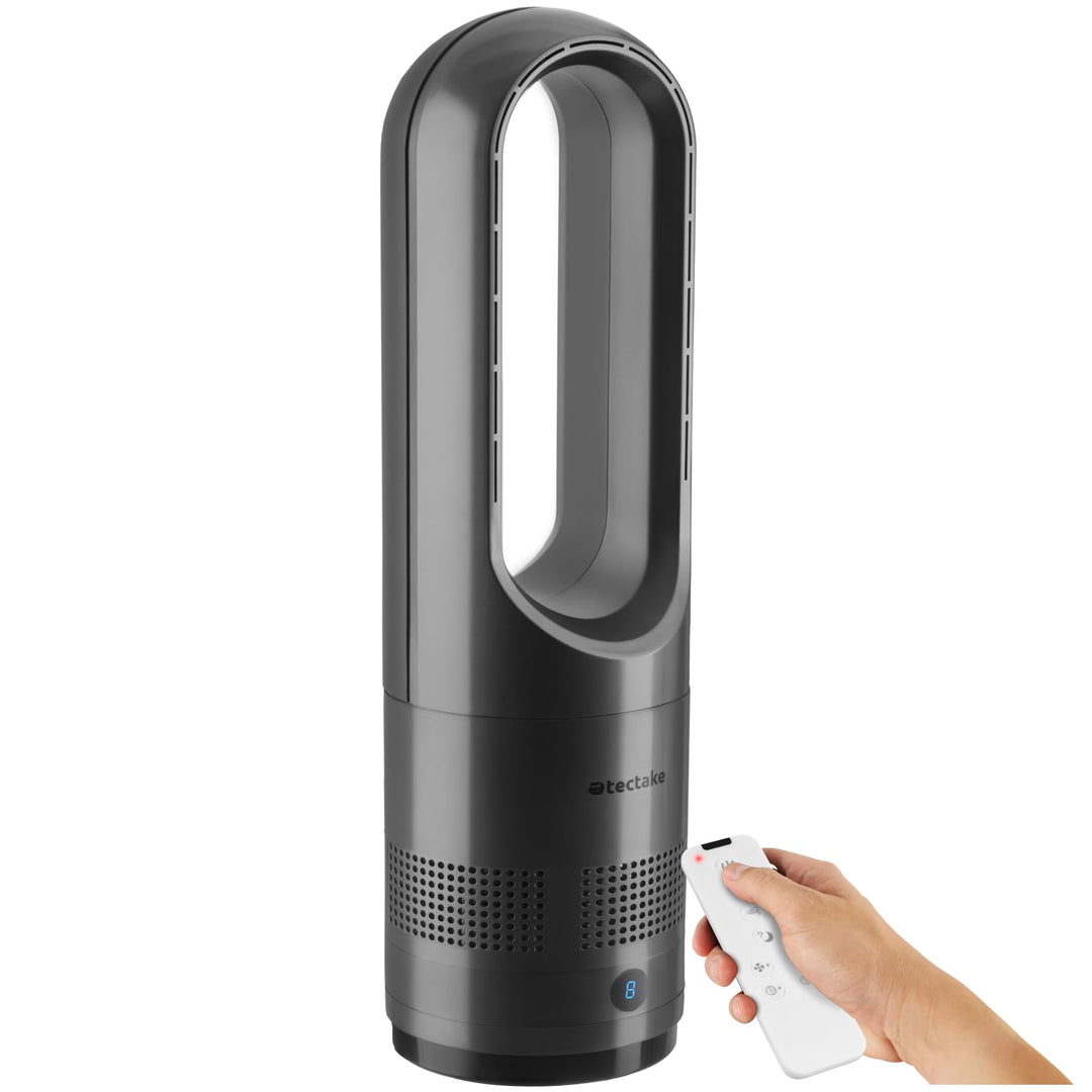 tectake® rotorloser Ventilator mit Fernbedienung, Turmventilator, cooling ace Lüfter, Luftkühler, mo