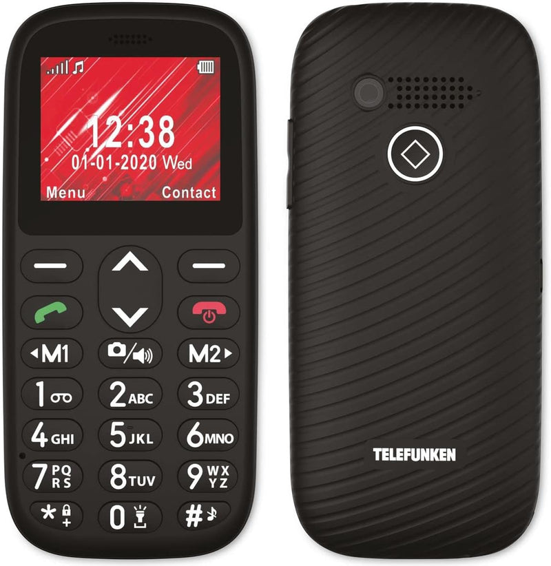 tech data españa s.l.unip. TELFONO MVIL S410 para Personas MAYORES/Negro TELEFUNKEN