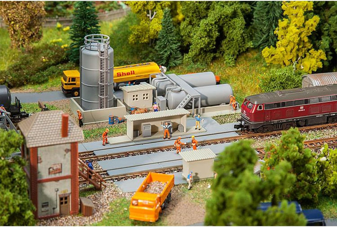 Faller FA222212 Öllager mit Dieseltankstelle Modellbausatz, Zubehör, Mehrfarbig