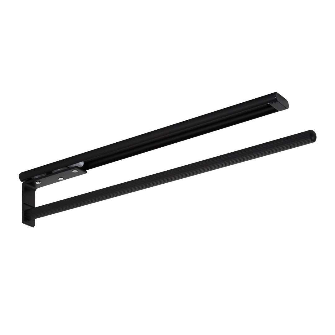 SOTECH Aluminium Handtuchhalter TED 1-armig schwarz matt (450-730 mm, ausziehbar) Teleskop-Handtucht