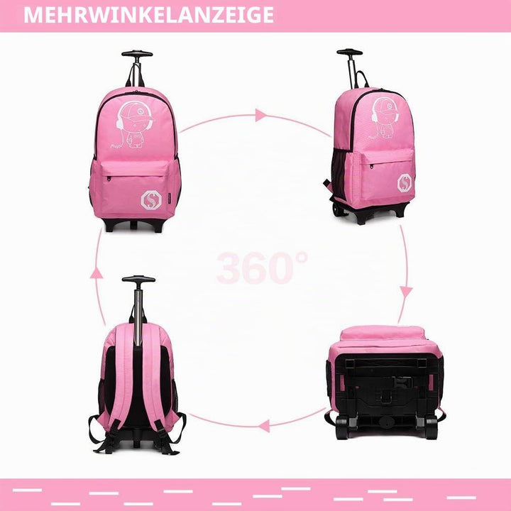 KONO Kinderrucksack Rucksack Backpack Schulrucksack Gepäck Koffer Kabine Rädern Trolley Reise Rädern