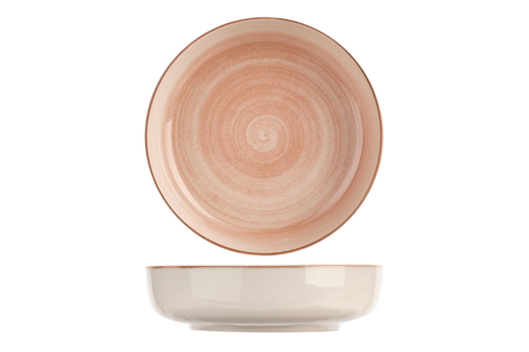 »Baltic« Teller tief, ø: 190 mm, peach, 6 Stück 6-teilig Rosa, 6-teilig Rosa