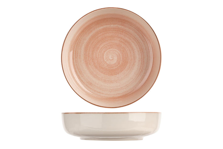 »Baltic« Teller tief, ø: 190 mm, peach, 6 Stück 6-teilig Rosa, 6-teilig Rosa