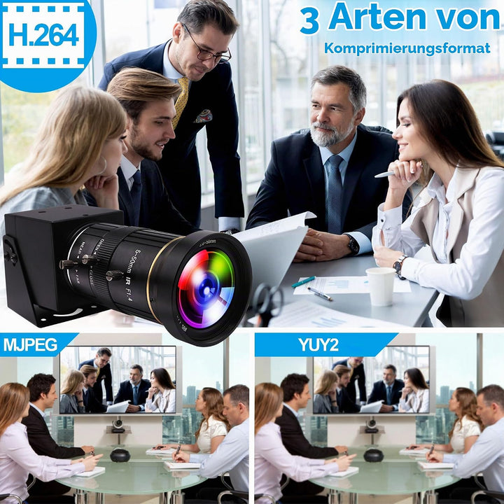 ELP 4K HDMI USB Kamera mit 10X 5-50mm optischem Zoom USB Videokonferenzkamera,Ultra HD 2160P Kamera