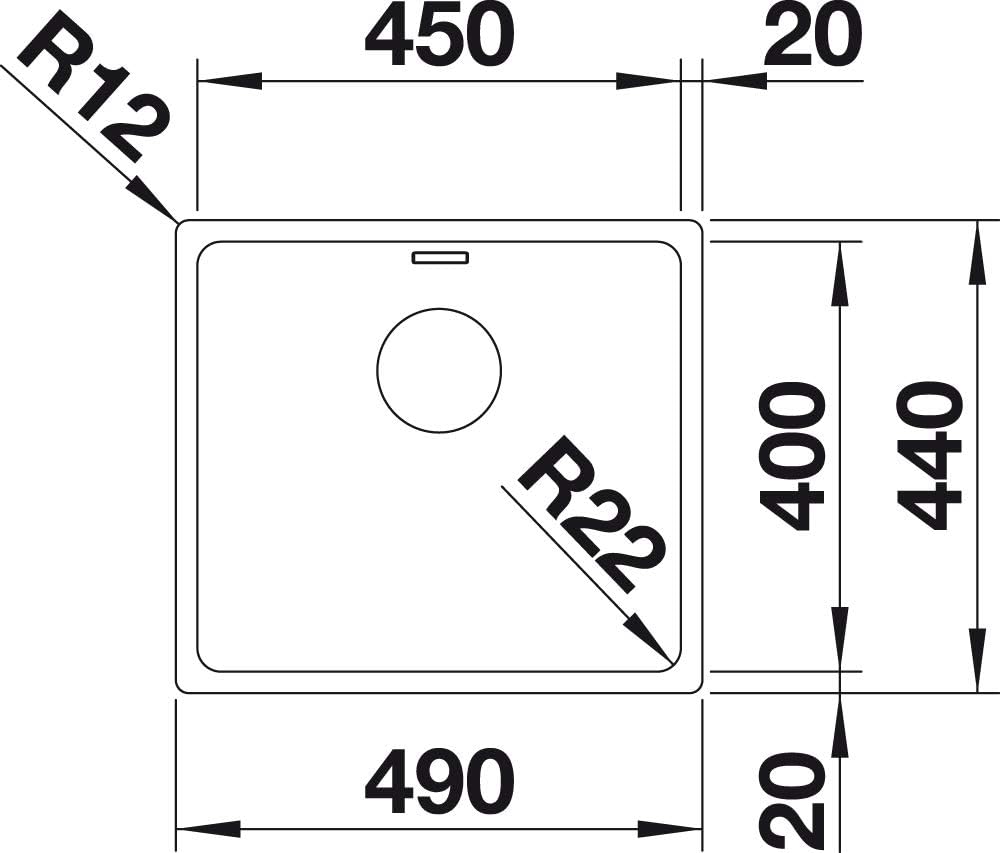 BLANCO ANDANO 450-IF | Edelstahl | Einbauart: Einbau von Oben & Flächenbündig | ohne Ablauffernbedie