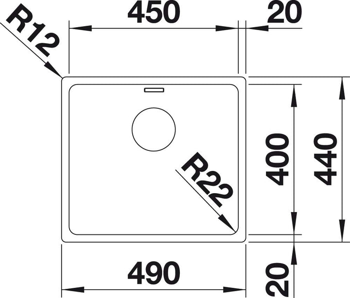 BLANCO ANDANO 450-IF | Edelstahl | Einbauart: Einbau von Oben & Flächenbündig | ohne Ablauffernbedie