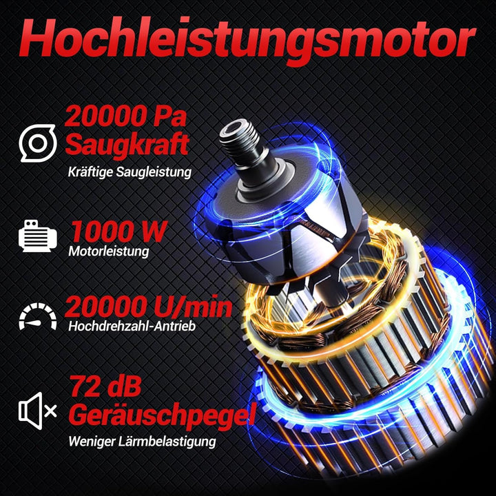 LDHTHOPI Akku Staubsauger für Makita 18V,20000 Pa Starke Saugleistung,1,28 kg Leichter Staubsauger m