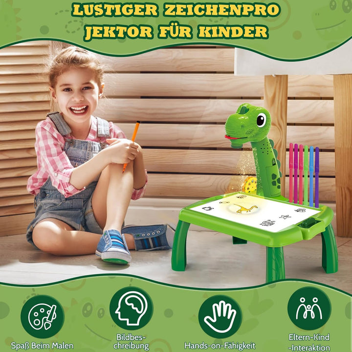 BuzzoXerex Zeichenprojektor für Kinder, Projektion Zeichentafel Kind 48 Stück Malprojektor Kinder Se
