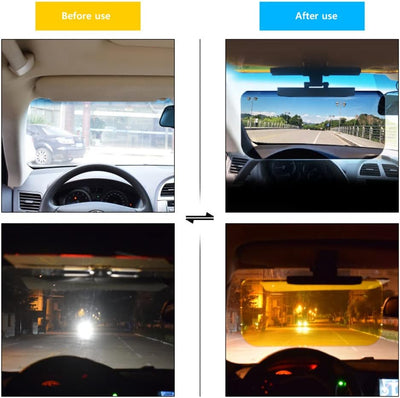 Huamengyuan Auto Sonnenblenden Extender,2-in-1 Auto Visier Tag und Nacht Blendschutz Visier Auto Ant