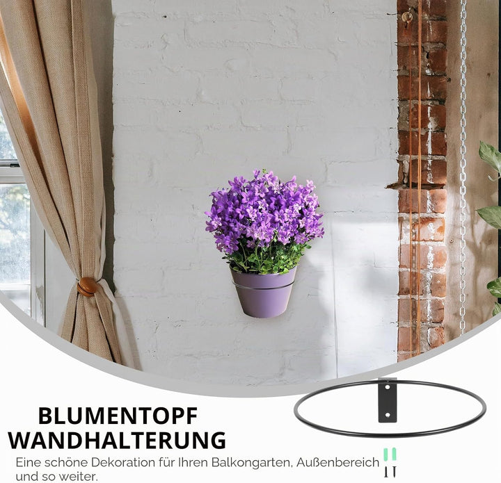 Cabilock Blumentopf Halterung Metall Blumentopfhalter Wandhalterung Pflanzenhalter Wandmontage Pflan