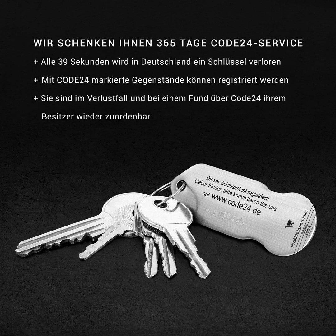 Einkaufswagenlöser ® Feuerwehr & Prost/Schlüsselanhänger Einkaufschip mit Schlüsselfundservice/Abzie