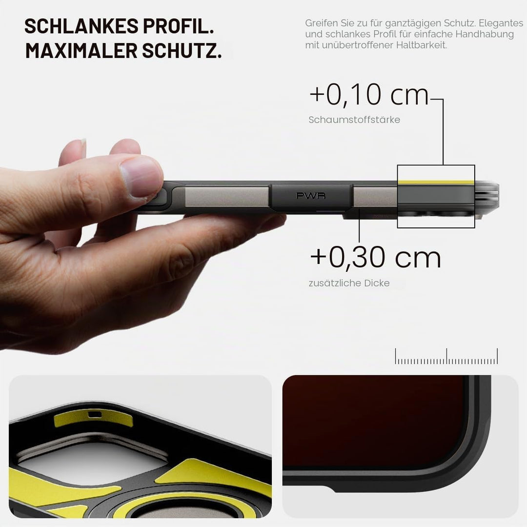 Spigen Tough Armor (AI) MagFit Hülle für iPhone 16 Pro, Kompatibel mit MagSafe Zubehör -Gunmetal Gun