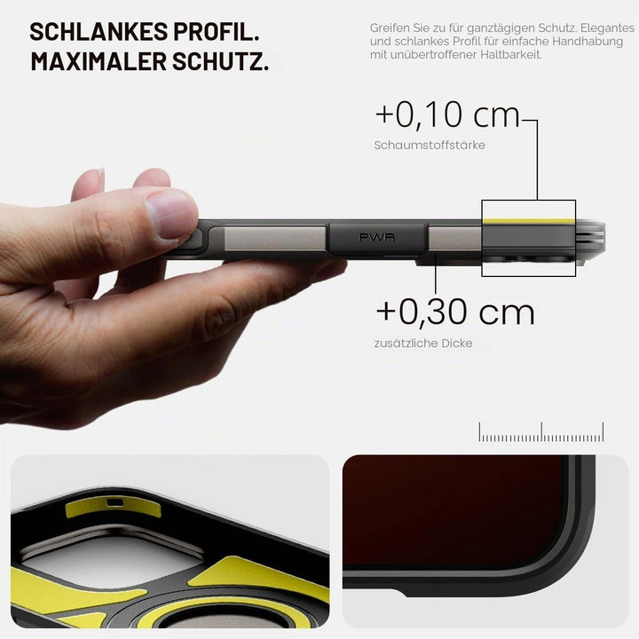 Spigen Tough Armor (AI) MagFit Hülle für iPhone 16 Pro, Kompatibel mit MagSafe Zubehör -Gunmetal Gun
