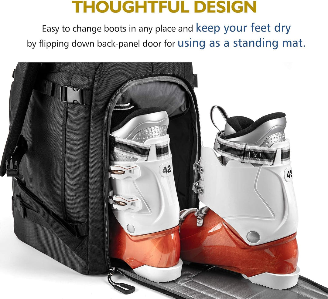 Unigear 50L/70L Skischuhrucksack Snowboardschuhe mit Helmtasche Wintersport Skifahren Skating Rucksa