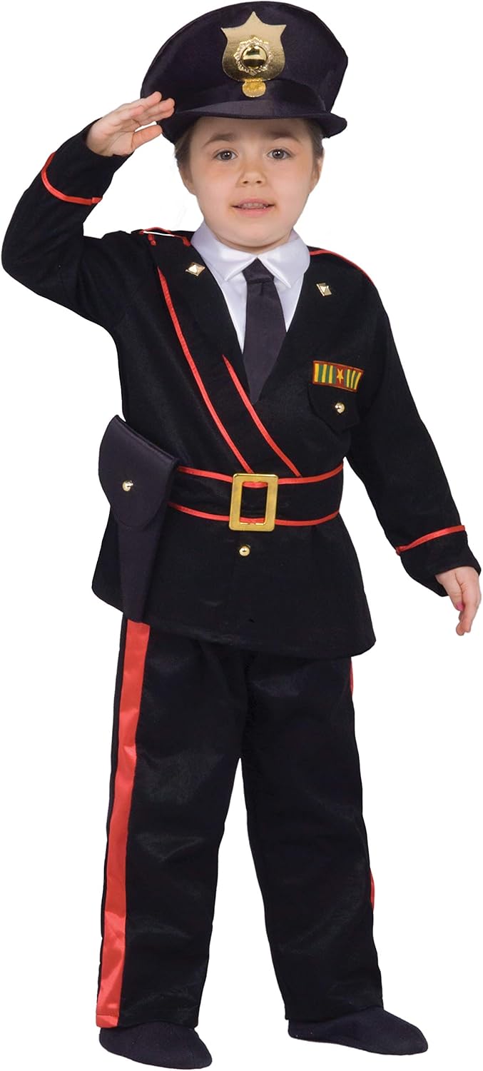 Ciao Hello Marshal Karabiniere Kostüm für Kinder (Grösse 4-6 Jahre), Schwarz