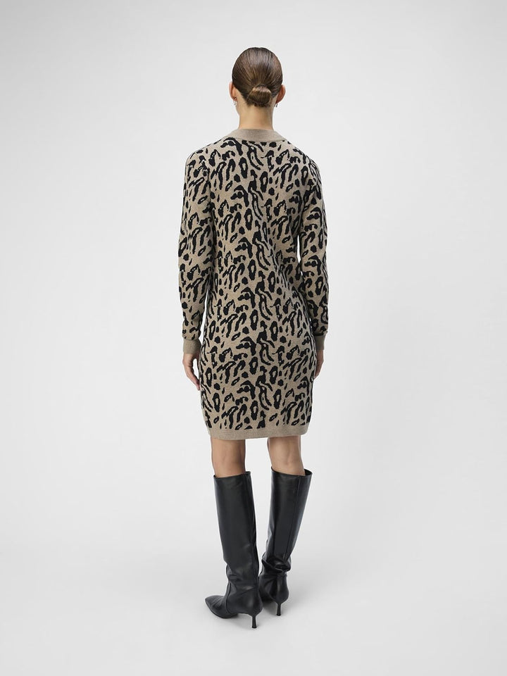 OBJRAY L/S Knit Dress AOP NOOS