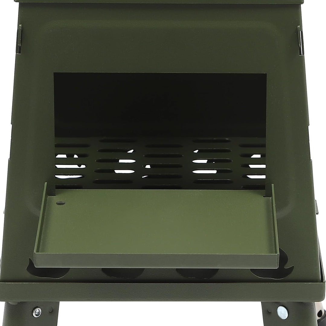 Outdoor Camping Holzofen, Zeltofen Outdoor-Küchenofen mit Verstellbarer Topfhalter, Campingzelt Koch