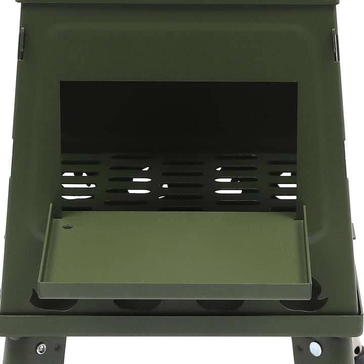 Outdoor Camping Holzofen, Zeltofen Outdoor-Küchenofen mit Verstellbarer Topfhalter, Campingzelt Koch