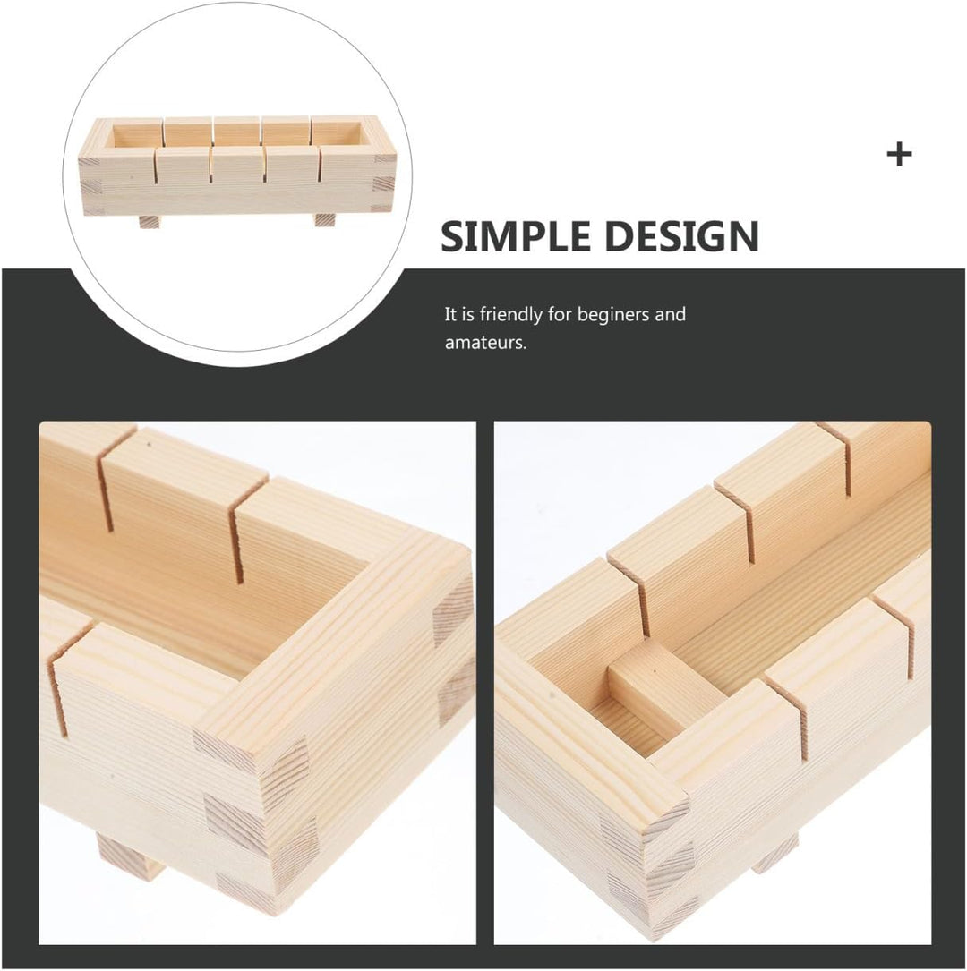 Sushi- Reis- Presseform Press Sushi Mold Box Japanisch Sushi Maker Wooden rechteckig Oshizushi Mold