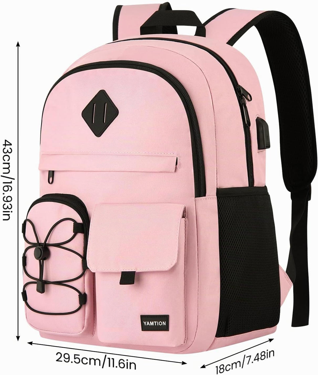 YAMTION Schulrucksack Mädchen Teenager Schulranzen Frauen für Schule Uni,Rucksack Laptop Damen für R