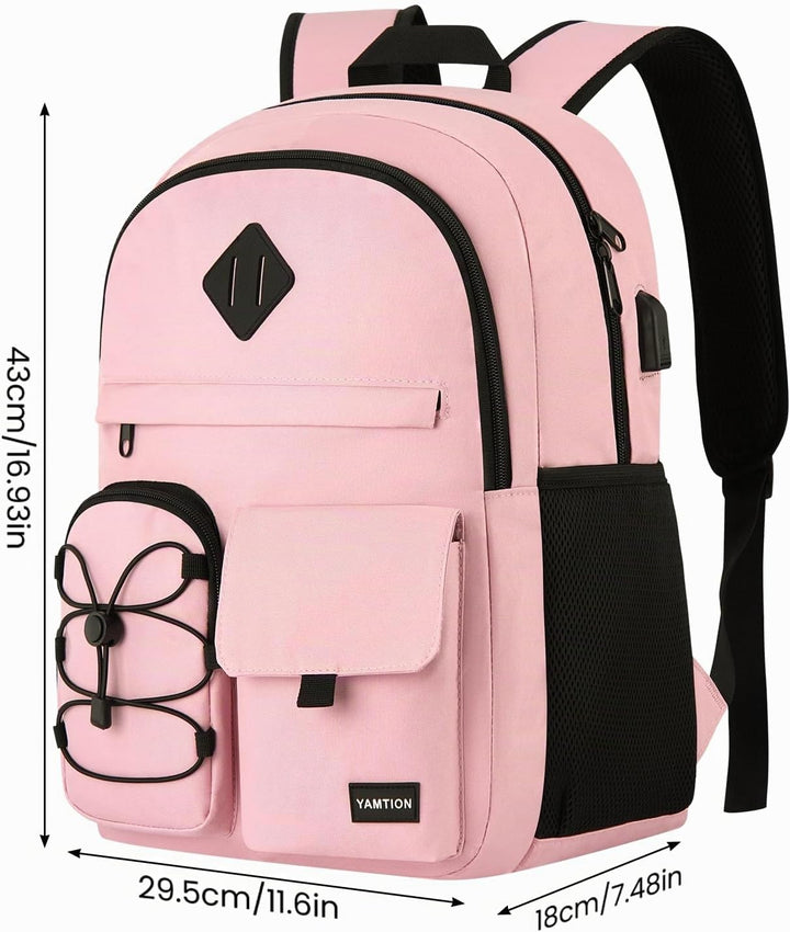 YAMTION Schulrucksack Mädchen Teenager Schulranzen Frauen für Schule Uni,Rucksack Laptop Damen für R