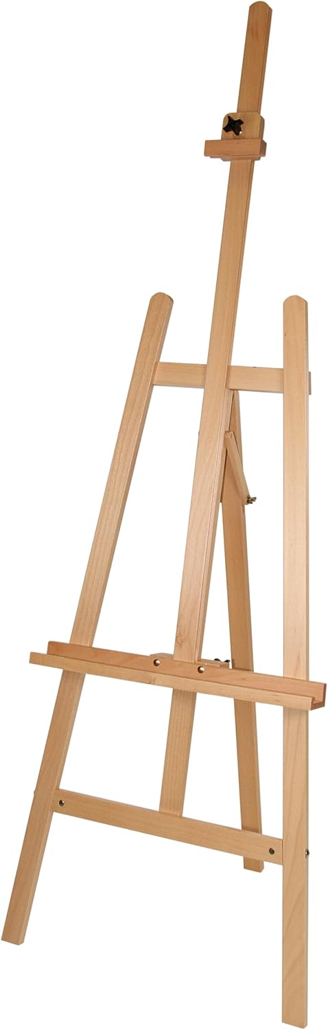 Paintersisters Staffelei PORTO 57x193 Buchenholz mit Malauflage Leinwände bis 106cm, Studio-Staffele