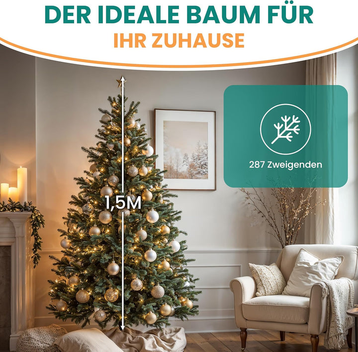 Künstlicher Weihnachten Baum – Christbaum künstlich klein – Weihnachtsbaum Kunststoff – Fake Tannenb