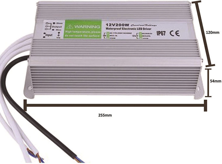 12 V wasserdichter IP67_LED-Treiber-Netzteil-Transformator 240V DC 12V 25A 300W für LED-Streifen UK