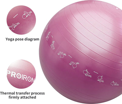 PROIRON Gymnastikball Pezziball Sitzball Trainingsball Fitnessball & Balance für Core-Training mit P