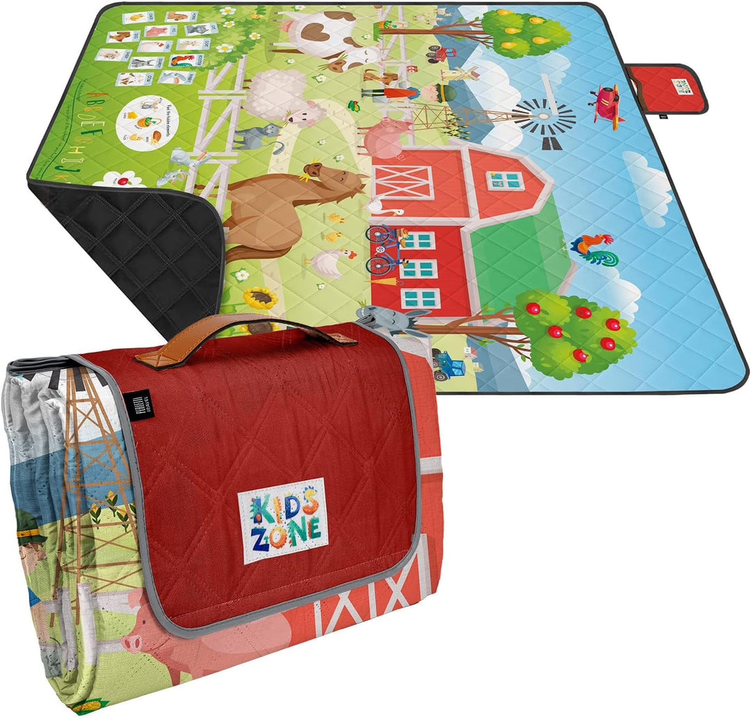 Lustig Picknickdecke Wasserdicht Faltbar Tragegurt für Kinder - Bunte Farbige Outdoor Camping Decke