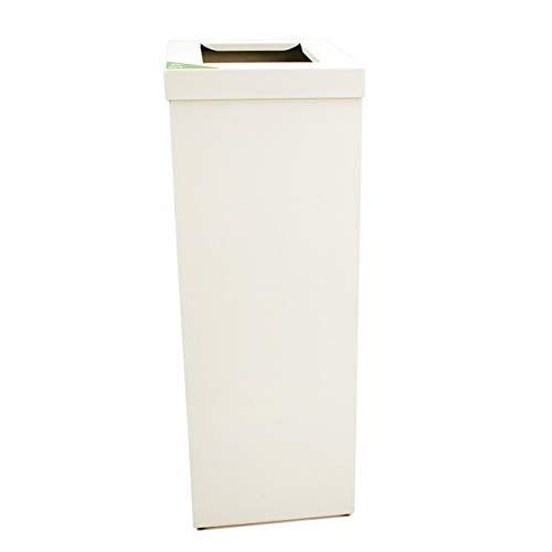 PROREGAL Wertstoffsammler RecycloFlex 60 | 60 Liter, HxBxT 70,5x26,3x34,3cm | Aluminium | Weiss, Wei