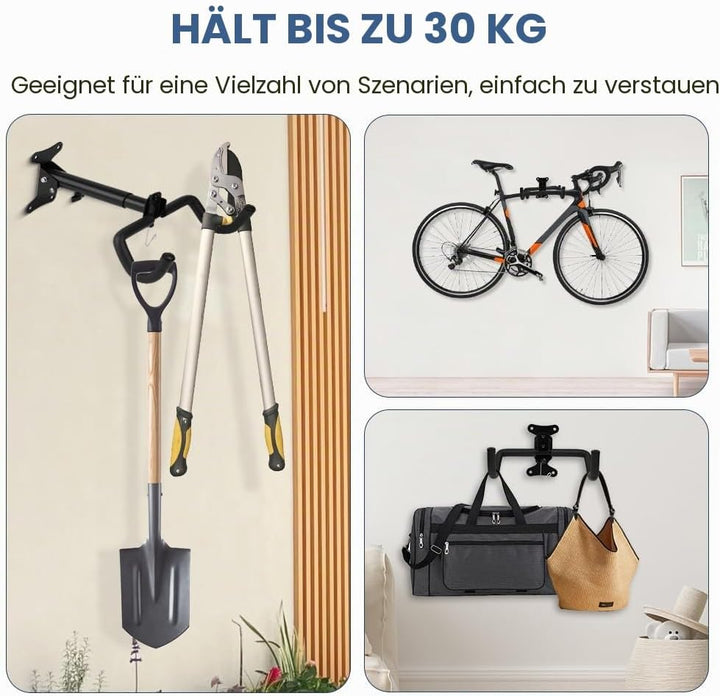 Fahrrad Wandhalterung Fahrradständer, Winkel und Wandabstand Einstellbar Fahrradhalterung Wand, Falt